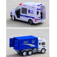 Coche De Juguete Miniatura Simulación De Escena De Lucha Contra Incendios Con Retroceso Para Niños Vehículo Policial Y Ambulancia De Mano Regalo Para Niños Hombres - details 0