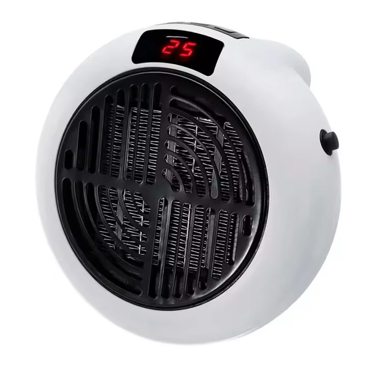 Calefactor portátil de bajo consumo con mando a distancia | Potencia: 900 W | Temperatura ajustable y calentamiento rápido | Para el baño, casa, oficina | Temporizador programable - 1