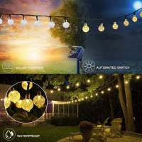 BIT Guirnalda de luces Solares para Exterior, guirnaldas de luces impermeables de 50 LED, Guirnalda Guinguette de 8 Modos de Luz, para interior/exterior, Jardín, Terraza, balcón, Boda, Fiesta - details 0