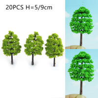 20pcs Árboles Miniatura 9/5cm Para Escenografía De Ferrocarril Diorama De Guerra Paisaje Juego De Park Modelo Falso De Árbol Para Escala De Modelo De Tren - details 1