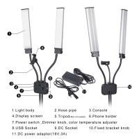 Luz De Video LED 45W Con Dos Brazos Luz De Relleno Selfie Luz LED De Bandas Largas Para Estudio Fotográfico Transmisiones En Vivo Tiktok - details 14