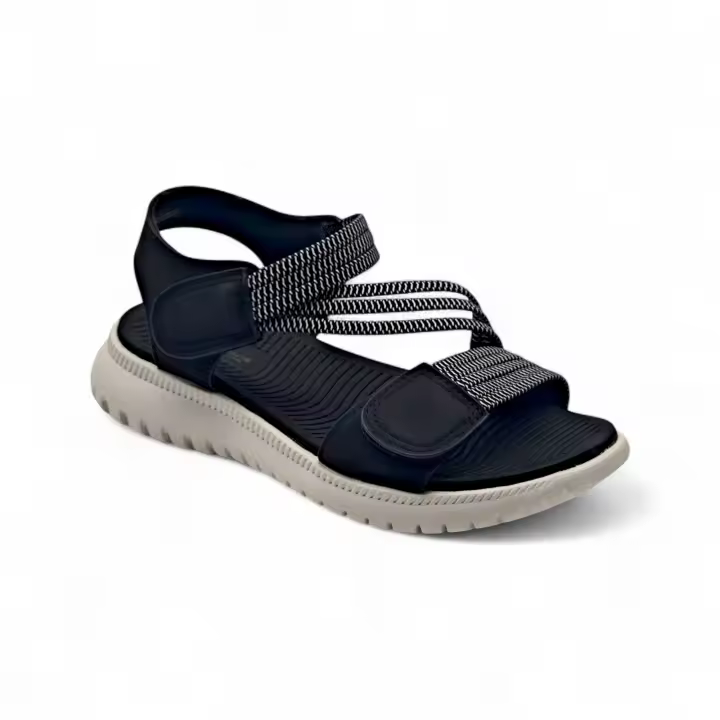 Calzados soraia, Sandalias Deportivas de Mujer con Cierre de Velcro, Suela Antideslizante y Amortiguada, Sandalia Abierta para Caminar, Senderismo o Uso Diario, Diseño Cómodo y Ligero para Verano Liso Casual - 1