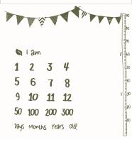 Mantel De Fotografía Para Bebés Recién Nacidos Accesorios De Fotografía Niño Y Niña Calendario De Logros Infantiles Material Suave Para Juegos Y Fotos - details 5