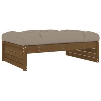 vidaXL Taburete de jardín madera maciza de pino 120x80 cm Pino natural, Pino blanco, Pino gris Conjunto Terraza Muebles Jardín Exterior Juego de Muebles de jardín Mueble Jardín Exterior Muebles de Salon Exterior - details 6