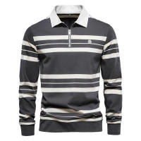 Novedad de verano, camisa POLO de algodón a rayas con solapa para hombre, camiseta de manga corta bordada informal y a la moda para hombre - details 4