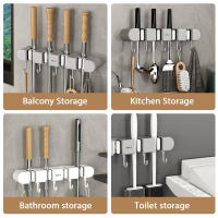 Soporte Para Escoba Y Mopa Adhesivo En La Pared Organizador Multifuncional Para Cocinas Sin Perforaciones Ecológico ABS - details 7