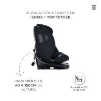 Asalvo Silla de Auto Austen 2 i‑Size 40–150 cm – Rotación 360°, Isofix + Top Tether, Uso Evolutivo de Recién Nacido a 12 Años, Fácil de Instalar y Fundas Lavables - details 1