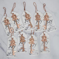 Abrepuertas De Rosas Metálicas Para Bodas Y Showers Con Tarjeta De Agradecimiento Multiusos Para Casa Y Cocina Duraderos Y Reutilizables - details 4