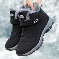 Botas De Nieve Para Hombre Botas De Invierno Casuales Con Plush Interior Cálido Antideslizantes Botas De Ankle De Piel Artificial Para Motocicleta Y Senderismo - details 0