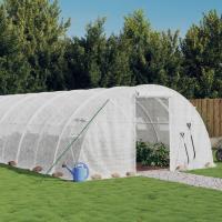 vidaXL Invernadero con Estructura Acero Invernáculo Vivero para Plantas Color Blanco,  Verde, y mas - details 0