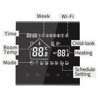 Termostato Inteligente WiFi Tuya Para Calefacción Eléctrica Y Agua/Gas Con Control Remoto Compatible Con Alexa Y Alice - details 0
