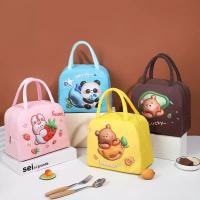Linda Bolsa de dibujos animados en 3D Bolsa de comida de trabajo de oficina con aislamiento de tela Oxford Bolsa de almuerzo para estudiantes Bolsa de almuerzo, Pollo Lindo Amarillo - details 1