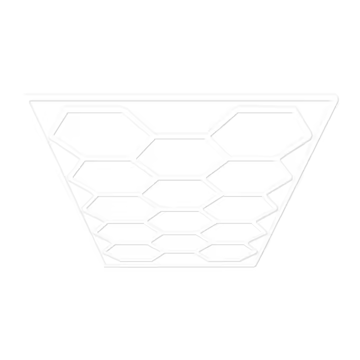 Lalumiaa  Lámpara LED Hexagonal 600W – 14 Paneles, 6500K, Carcasa Blanca, Iluminación Interior Moderna, CA 85-265V - 1
