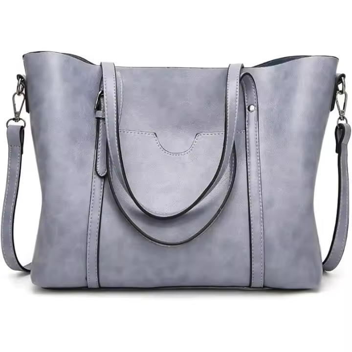 Bolso de mano de cuero sencillo with ASA Superior para Mujer, Bolso de hombre de gran capacidad para el trabajo - 1