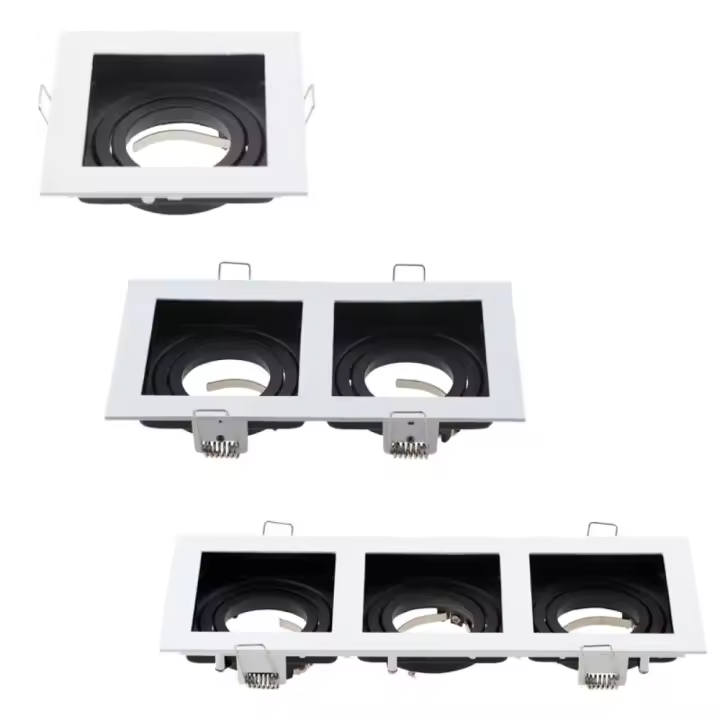 Marco De Luz Led Aluminio Inalámbrico Negro Y Blanco Para GU10 Y MR16 Foco De Iluminación Revestimiento De Aleación De Aluminio - 1