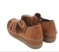 48 Horas Sandalias de piel beige  suave, tipo pescador, cierre de elásticos, planta acolchada, suela ligera y resistente - details 3