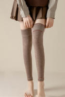 Calcetines Largos Sin Tobilleras De Punto Para Mujer Cubierta De Pie En Invierno Color Blanco Material Poliéster Y Spandex - details 7