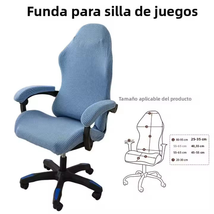 Cubierta De Silla De Juego Simple Y Moderna Para El Hogar Universal Compatible Con Sillas De Computadora Y Asiento Giratorio Elástico Con Apoyabrazos - 1