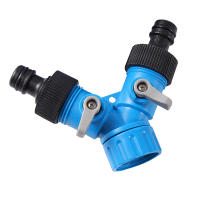 Conector Rápido De Vía Y Para Riego Jardín 3/4'' Hembra Válvula De Desviación Plástico Controlador De Agua Para Lavado De Coche - details 0