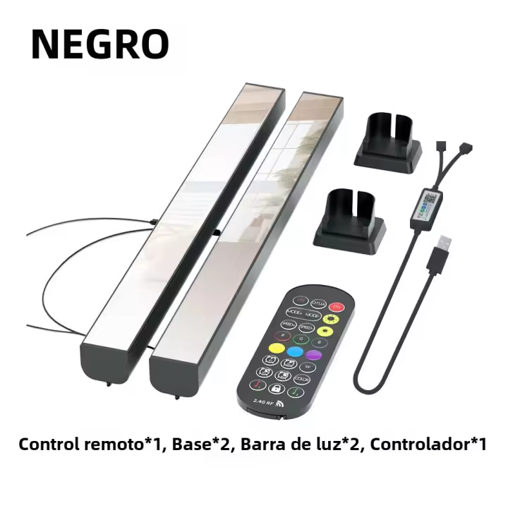 Lámpara De Ambiente LED RGB Para Decoración De Habitación Y Juego De PC Luz Nocturna Bluetooth Para Mesa Y TV Iluminación De Modo Contemporáneo - 1