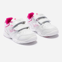 Joma deportivas blancas con logo rosa y cierre velcro - details 2