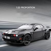 Coche De Juguete a Escala 1:22 Challenger SRT Hellcat Demon Ojos Modelo De Coche De Aleación De Metal Con Función De Retroceso Y Luz Sonido Regalos Para Niños - details 0