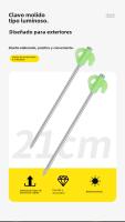 Clavo De Tierra Portátil Para Acampar Desert Fox Fuente De Luz Nocturna Impermeable 21cm Accesorio De Tent De Marca Desert&Fox - details 1