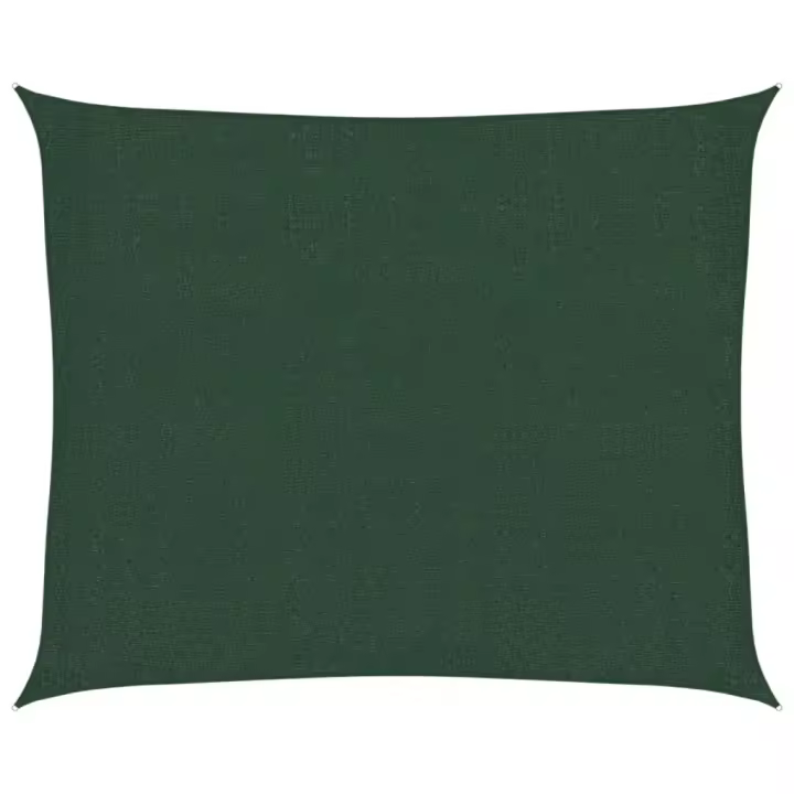 Toldo de Vela HDPE verde oscuro 160g/m² 2,5x3 m - 1