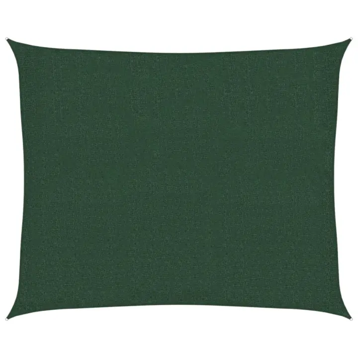 Toldo de Vela HDPE verde oscuro 160g/m² 2,5x3 m - 1