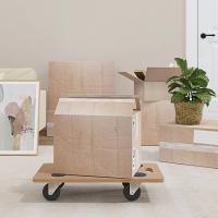 vidaXL Soportes con Ruedas Bases Rodantes (6 unidades)Madera de Ingeniería Rectangular Dimensiones Ø 38 cm (Redondo), 57.5 x 29 cm (Redondo) - details 1