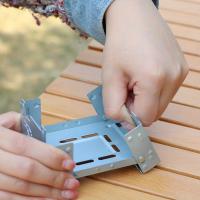 Parrilla Portátil para Exteriores con Asa Placa de Hierro Mini para Barbacoa Camping Senderismo y Viajes Material de Hierro - details 2