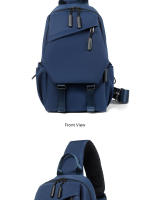Bolsa De Pecho Casual Impermeable De Negocios Oxford Unisex Gran Capacidad Estilo Casual Decoración Sin Nada Cierre De Cremallera - details 17