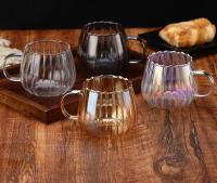 Taza De Café De Vidrio Borosilicato De 400ml Con Patrón Creativo Para Desayuno Leche Agua Caliente Para Oficina Y Hogar - details 6