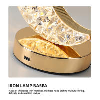 Lámpara Nocturna LED De Mesa Con Iluminación Táctil Y Carga USB Luna 3D Para Dormitorio Decoración Aestética Para Habitación De Niñas Luz Ambiente Para Cama - details 14