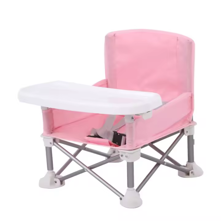 Silla Para Bebé Plegable De Aluminio Portátil Y Compacta Con Cinturón De Seguridad Para Uso Interior Y Exterior Ideal Para Viajes De Camping Y Picnics - 1