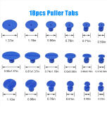 Herramienta De Reparación De Aros De Coche EAFC Kit De Metal De Automóvil Con Martillo De Deslizamiento Y 18 Piezas De Adhesivo + Pulidor De Aros - details 6