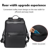 Mochila Para Hombre De Cuero Genuino Grande Capacidad Con Bolsillo Para Portátil De 15.6 Pulgadas Diseño Moda Múltiples Bolsillos Bolsa Escolar - details 5