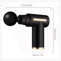 Pistola de masaje eléctrico, masajeador Facial de tejido profundo, 4 cabezales, relajación muscular - details 4