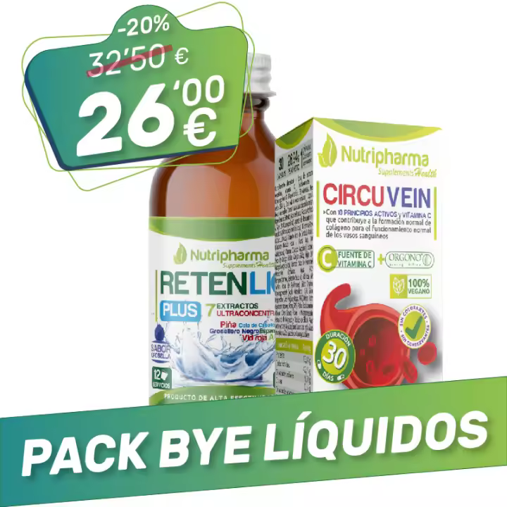 Pack Bye Líquidos | Retenliq y Circuvein | Piernas Cansadas, Hinchazón, Varices - 1