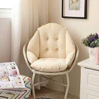 Almohín de La Silla con el respaldo del asiento de la máscara del Silla suave terciopelo impermeable elástico Para El Jardín Paja Silla de trinquete beige 40*40*48cm - details 3