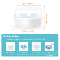 Esterilizador De Botellas De Microondas Con Vapor Ajustable Para 6 Botellas Bebidas Pacíficos Copos Desinfecta En 2-6 Minutos - details 4