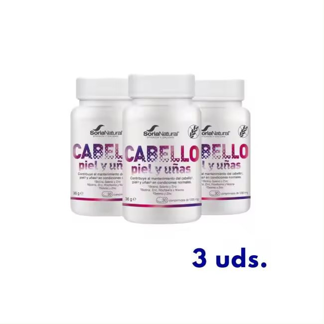 Soria Natural Pack 3 Cabello Piel y Uñas 30 Comp. - 1