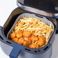 2Pcs Aspirina De Silicona Para Air Fryer Con Manija Recipiente Reutilizable Resistente Al Calor Tamaño 8 Pulgadas Placa De Hornear Cuadrada - details 1
