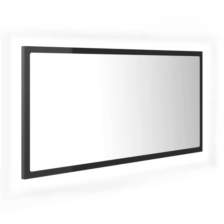 ¿Espejo de BA? O LED acrílico gris Brillo 90x8,5x37 cm - 1