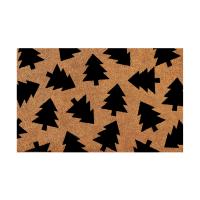 Alfombra Navideña Con Diseño De Navidad Y Flores Alfombra De Puerta Con Luces De Árbol Y Ciervo Para Exterior Antideslizante Tejida a Mano Material Acrílico Adultos - details 4