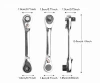 Llave De Fijación Y Destornillador De Doble Uso 2-en-1 Herramienta Manual De Tamaño Pequeño Para Entornos De Trabajo Estrechos Acero De Vanadio-cromo - details 7