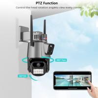 FGNS Camera Cámara con tarjeta Sim 4G, 4K, 8MP, lente Dual, cámara IP PTZ for exteriores, visión nocturna inteligente, protección de seguridad, cámara domo CCTV inalámbrica  del hogar IP CCTV cámara de Seguranca - details 4