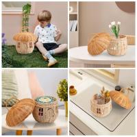 Cesta De Almacenamiento De Rotura En Hecho Ecológico Para Niños Decoración De Habitación De Niños Organizador De Estante Tejido Cesta De Picnic Portátil Fruta Para Casa De Muñecas - details 4