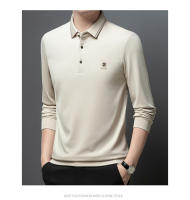 Camisa Polo De Larga Manga Para Hombre Marca De Lujo Algodón De Seda Con Estampado De Letras Casual Negocios Primavera Otoño - details 17