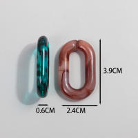 10pcs Grandes Bolas De Acrílico Ovaladas Colores Mixtos Para Hacer Pulseras Collares Joyería DIY Cadenas Para Gafas Accesorios - details 0
